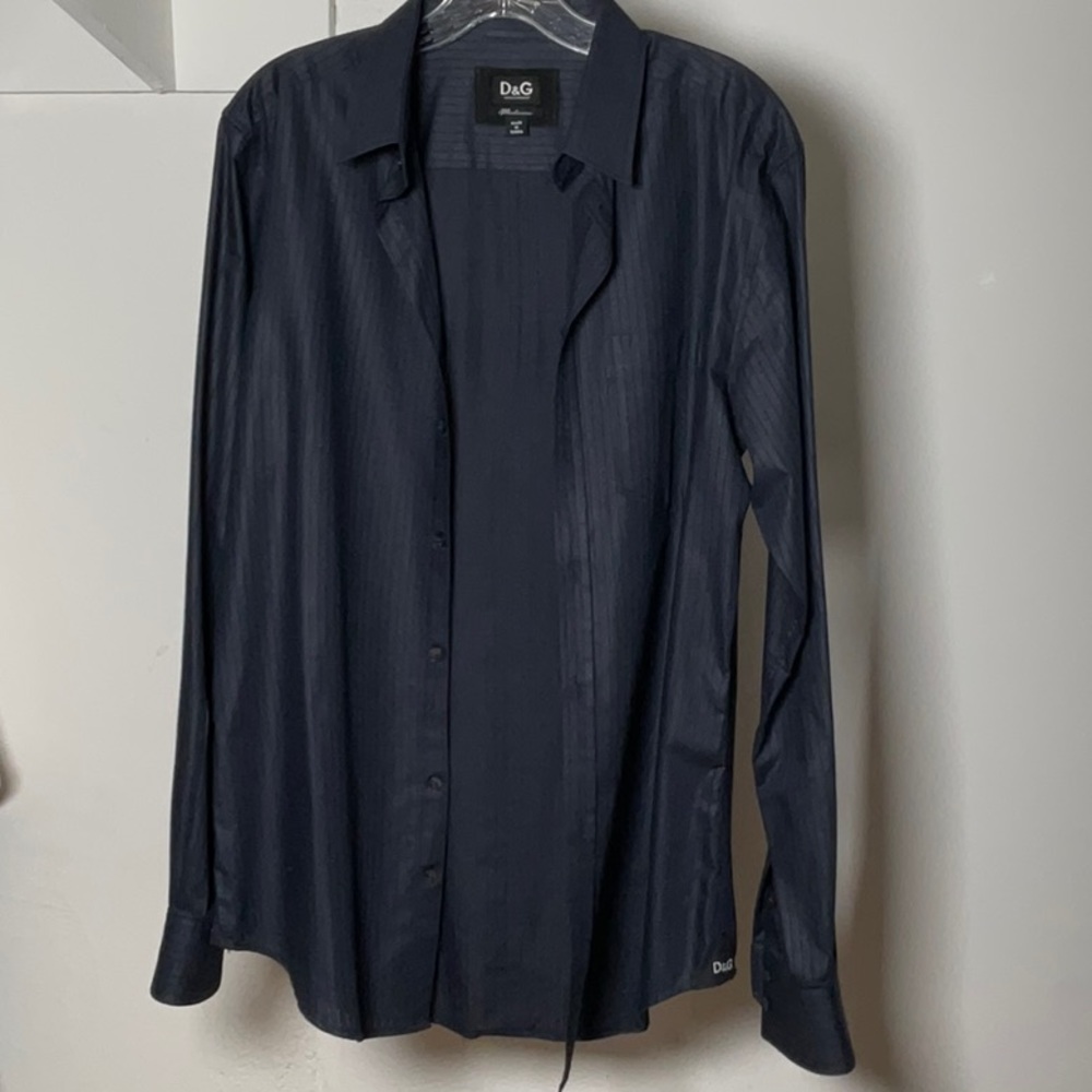 Dolce & Gabbana long sleeve button down Dark Blue Slim - M 48